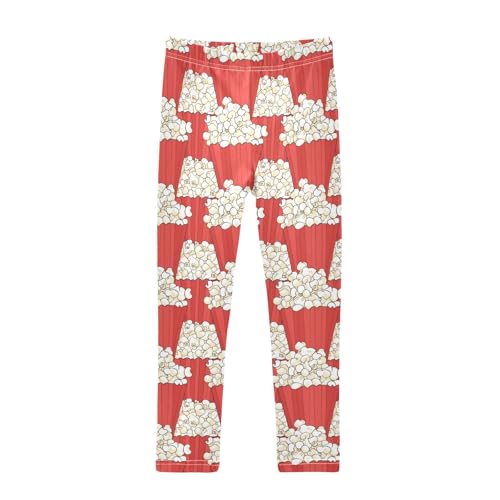 Girls Leggings Popcorn Box Print Soft Toddler Leggings for Girls Kids Pants Size 4T-10T
