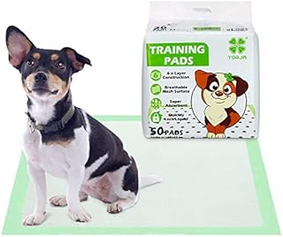 YORJA Puppy Training Pads 50 Pack-60 x 60cm Super Absorbent Large Dog Pee Pads with Breathable Mesh Surface