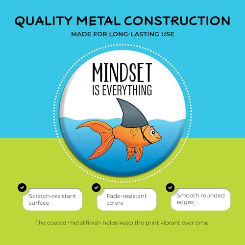 Imán decorativo redondo Mindset is Everything 3 in miniatura 5
