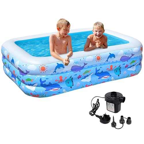 COOZi Paddling Pool 2M Large Inflatable Pool for Kids