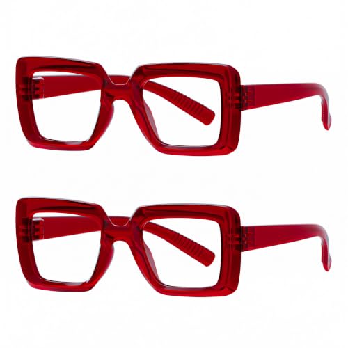 Image of Eyekepper Reading Glasses 4.0, Readers for Women, 2 Pack Red