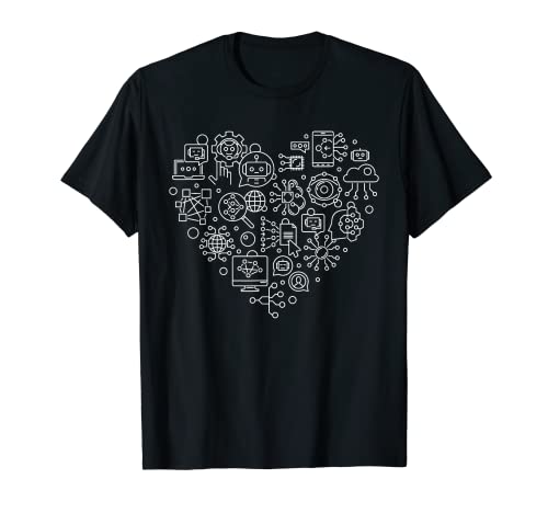 AI Chatbot Heart - Artificial Intelligence Robot Expert T-Shirt