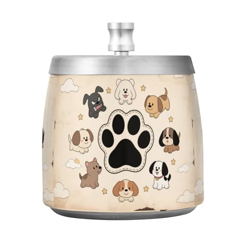 Posacenere per sigari in acciaio inox a forma di zampa di cane e gatto, con coperchio, per patio, balcone, interno, unico posacenere per sigarette da tavolo senza fumo, per amanti dei sigari e