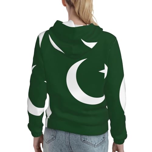 Sweat capuche femme Pakistan EdWal pull ajusté imprimé