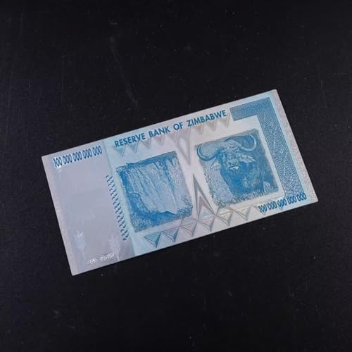 YIQILAFADA 10 Pcs Zimbabwe Dollar Bills, Commemorative Banknotes Antique 100 Trillion Zimbabwe Commemorative Banknotes Home Decoration