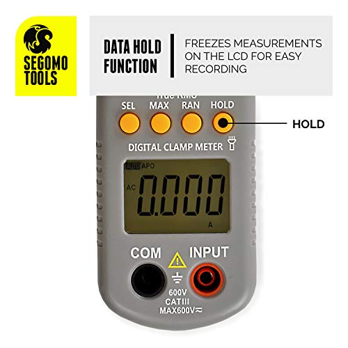 Image of TRMS 6000 Count Clamp Meter - AC Voltage & Current, Resistance, Continuity & Diode Auto Ranging Digital Clamp Meter - Voltmeter & Electrical Tester - Continuity Tester - DCM1