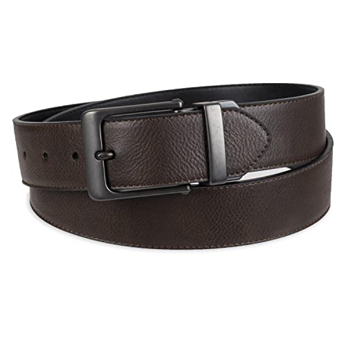Image of Levi's Leather Men's Levis 40Mm Reversible Belt With Brushed Silver Buckle