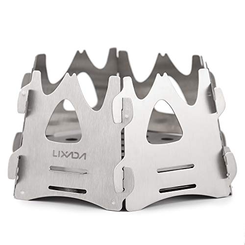 Fogão Externo, Romacci Fogão a lenha de acampamento ao ar livre hexagonal portátil dobrável leve moc