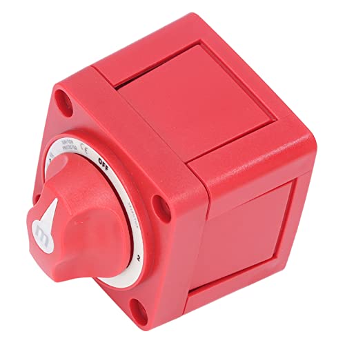 300A Battery Disconnect Isolator Switch, Powerful Marine Cut Off Switch for Boat RV, ABS Plastic Red Copper, 1 Pack