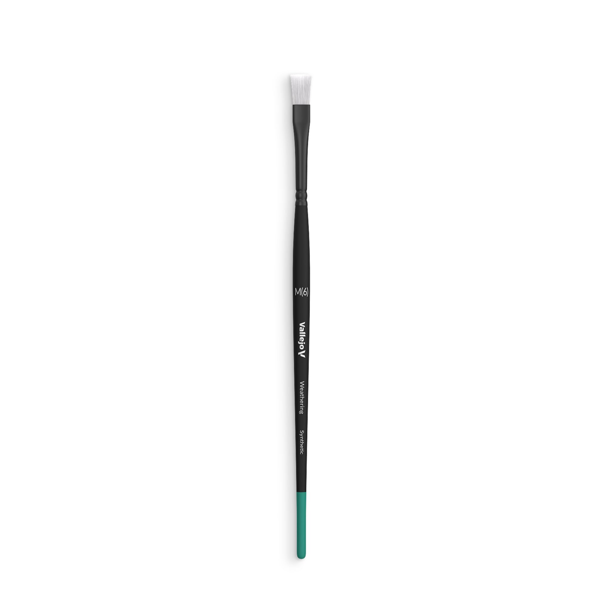 Vallejo Weathering B09002 Flat Synthetic Brush - Medium (6)