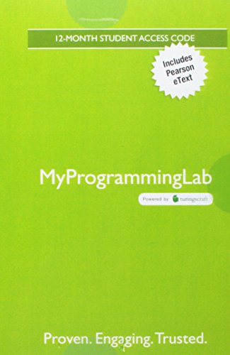 Mylab Programming with Pearson Etext -- Access ... 0134484967 Book Cover