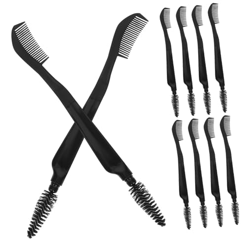 TOVINANNA Double-ended Eyebrow Lash Brush 10pcs Set Makeup Tool Dense Lash Comb for Easy Operation and Portable Design