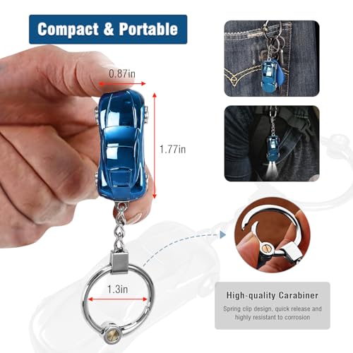 Image of SOMGEM Creative Key Chain Car Keychain Flashlight with 2 Modes LED Lights