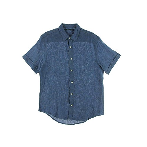 Perry Ellis Men's Solid Linen Shirt