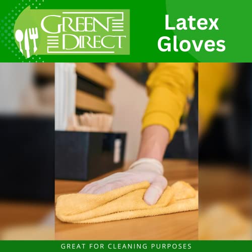 Green Direct Disposable Latex Gloves Powder Free Cleaning Gloves Size Small, Pack Of 100 #TOP2