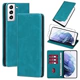 【Style Portefeuille & Cartes】 - Cet étui en cuir pliable pour Samsung Galaxy S21 5G comprend un emplacement pour carte bancaire, carte de crédit, carte d'identité, cartes, argent, cartes de visite et une poche latérale pour pièces, pour les reçus et factures de Samsung Galaxy S21 5G.