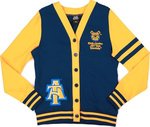 Big Boy North Carolina A&T Aggies S11 Womens Lightweight Cardigan [Navy Blue] - ID#69161-115-85-0-0