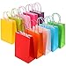 Produktbild 30 Stück Papiertüten Bunt,Geschenktüten,Spielzeug Candy Tüten mit Henkel,Kraftpapier Tüten fur Kindergeburtstag,Hochzeiten,WeihnachtenPartys(15 * 8 * 21 cm)