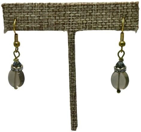 Gray Smoky Quartz Gemstone Drop Earrings