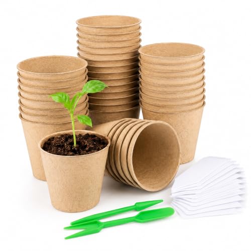 #Commissioniguadagnate<br>50 Vasetti Biodegradabili per Piantine 8 cm per Semina