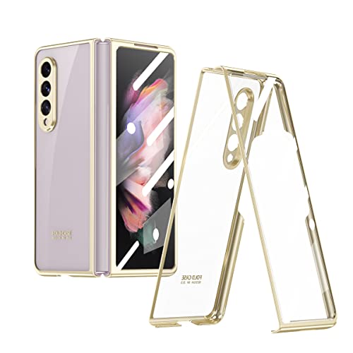 �S�ʕی�P�[�X+�����K���X�t�B���� Galaxy Z Fold3 / W22,3D���b�L�t���[�� ���� �蒠�^ �܂��� �u���P�b�g�@�\�l�C ���������Y�ی� �V���J�Q�������N���X�p�^�[�� �L���L�� ������� ���킢�� ��w�\�� �X�^���h �t���b�v ���O��