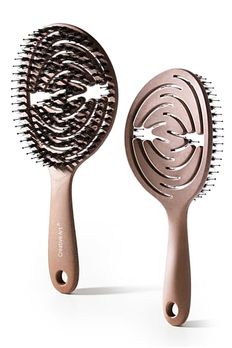 Brosse à poils de sanglier ovale pour votre routine beauté du matin