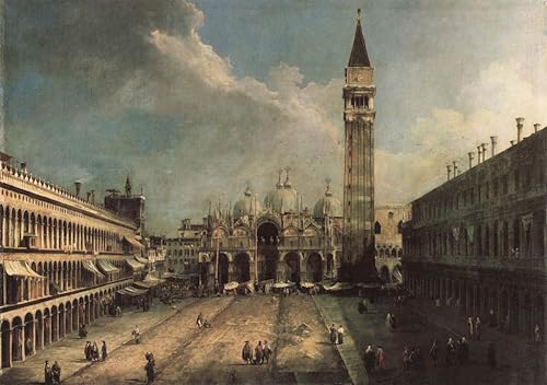 Toile modern de la Place Saint-Marc Canaletto pour creer une ambiance venitienne au salon