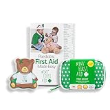 Mini First Aid Essentials Bundle – Mini First Aid Kit (90 Items) Kids First Aid Kit for Travel, Home, Office & Camping - Teddy Hot & Cold Gel Pack & Paediatric First Aid Made Easy Book