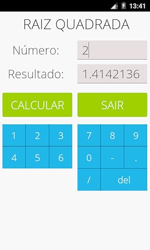 Calculadora Raiz Quadrada
