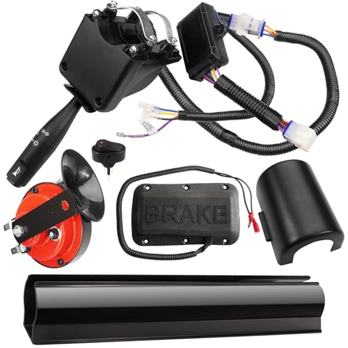 Golf Cart Turn Signal Kit with Horn Brake Light Switch Golf Cart Blinker Switch Kit for 12V Club Car DS EZGO TXT RXV Yamaha. 9-Pin Plug Wiring Harness Upgrade Street Legal Plug & Play Light Kit