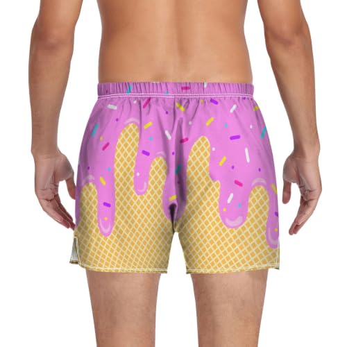 Image of Men's Boxer Shorts Cotton Loose Underwear with Button Fly
