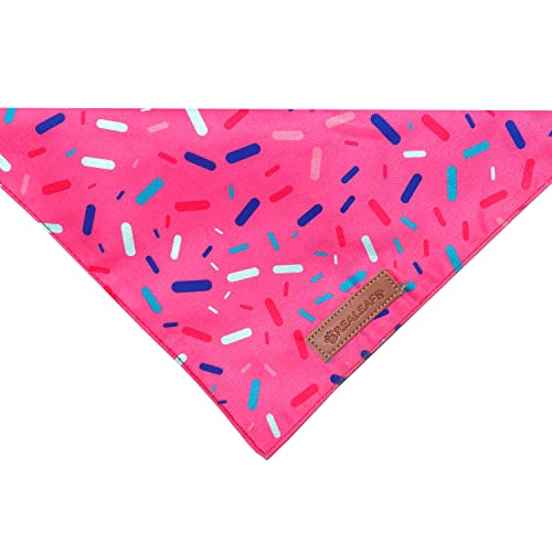 Realeaf Dog Birthday Bandanas 2 Pack, Dog Birthday Party Supplies, Blue And Pink Bandana, Triangle Reversible Pet Scarf For Boy And Girl, Premium Durable Fabric, Multiple Sizes Offered (Large) #TOP4