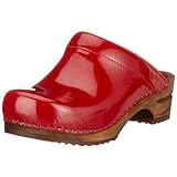 Außenmaterial: Lackleder Sanita Damen Classic Patent open Clogs, Rot (red 4), 40 EU