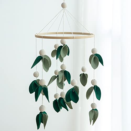 Image of Baby Nursery Mobiles - Forest Baby Mobile Green Leaf Mobile for Crib Mobile Baby Mobile for Crib Nursery Mobile for Boys Girls Boho Nursery Decor Toy Baby Shower for Infant