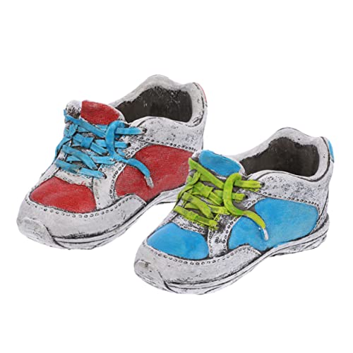 DOITOOL 2pezzi Vaso Da Giardinaggio Imitazione Scarpa Vaso Per Piante Grasse Contenitore Per Piantare Fiori Decorazione Per Balcone Tavolo Realizzato in Ceramica Durevole