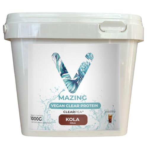 Vmazing ClearPea® Proteína vegana Clear – Aislada con 77,5% de proteínas – Polvo de proteína vegetal hidrolizada de proteína de guisante – lata de 1 kg – Sabor: cereza | Natural-Fitness24 (1000 g