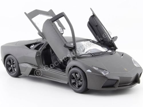 BBburago Tavitoys 1:24 Scale Lamborghini Reventón Diecast Model Car - Grey, Detailed Interior, Opening Doors, Collectible Display Toy - Image 3