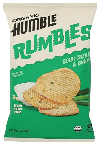 Humble Potato Chips Co Organic Sour Cream Onion Rumbles Potato Chips, 5 OZ