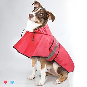 Dog Raincoat Hooded Poncho - Adjustable Waterproof Dog Rain Jacket Lightweight Reflective Dog Rain Coat Pet Slicker for Small Medium Large Dogs (Large, Bright Red) Dog Raincoat Hooded Poncho – Adjustable Waterproof Dog Rain Jacket Lightweight Reflective Dog Rain Coat Pet Slicker for Small Medium Large Dogs (Large, Bright Red)