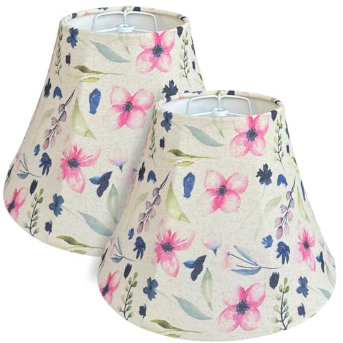 Bell Lamp Shades Set of 2, 6" Top x 12" Bottom 8.5" High Small Lampshades