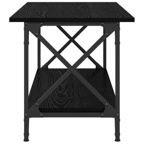 Table basse noire de salon pour un espace canapé chaleureux