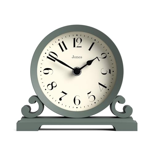 JONES CLOCKS® Saloon Mantel Clock | Traditional Double Scroll Design