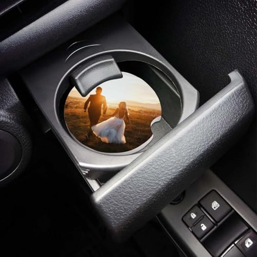Posavasos personalizados para coche en corcho rojo miniatura 6