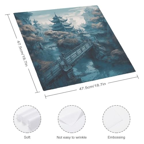 Servilletas de Tela Estilo Pintura Asiática 2 Piezas miniatura 2