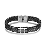 ♚ Bracelet Pulsera personalizada para hombre: esta pulsera de cuero con pequeñas cuentas personalizadas está hecha a medida para usted con cualquier nombre. Un regalo significativo para celebrar el amor, la amistad, el día del padre y la familia. ¡Grabe su nombre para mostrar cuánto la ama!