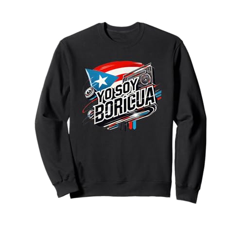 Yo Soy Boricua Drapeau Portoricain Radio Musique Salsa Cool Fun Sweatshirt