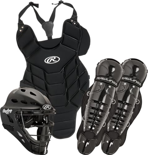 Image of Rawlings | Players Series Youth Catcher's Set | Ages 6-12 | Includes Facemask, Chest Protector, Leg Guards