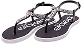bebe Girls Sandals - 1 Pack or 2 Pack Open Toe Summer Dress Flat Thong Girls T Strap Sandals with Ankle Strap for Little Kids, Size 13-1 Little Kid, Black
