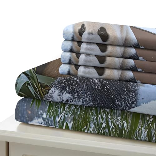 Parure de lit microfibre hypoallergique douce panda 140x200cm - 7