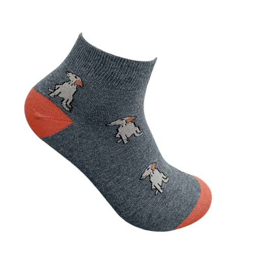 Image of Mint & Oak Men Ankle Socks, Printed Funky Socks, Cotton Unisex Ankle Length Sock, Odour Free Socks - Pack of 1
